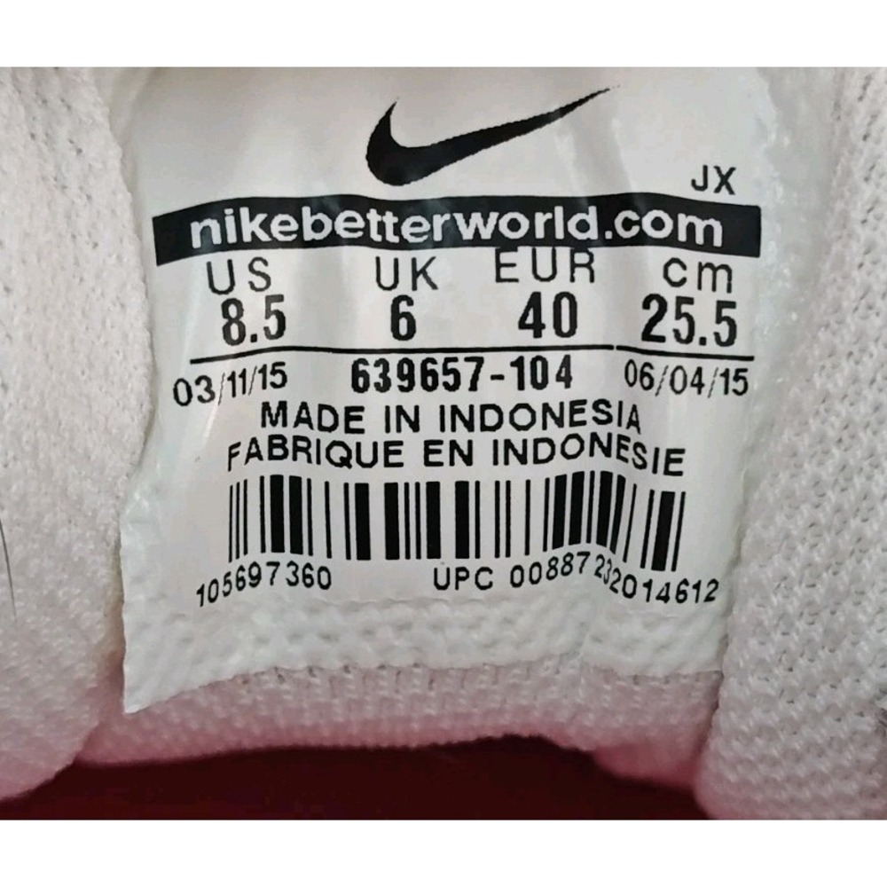 Nike Shox 639657-104 Hot Pink Running Women's 8.5 Shoes White Black 2015 - Picture 8 of 13